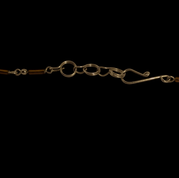 Vintage Southwestern Peruvian Boho Stone Bib Necklace and Earring Set - Picture 7 of 7